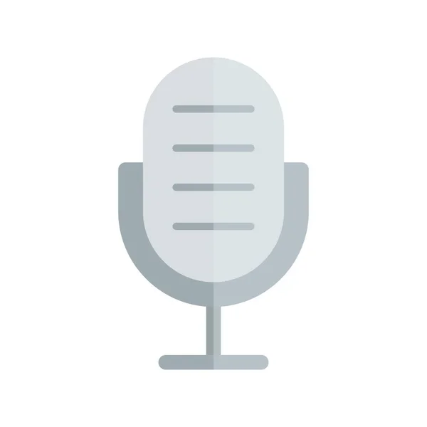 Microfoon Flat Light Vector Icon Desig — Stockvector