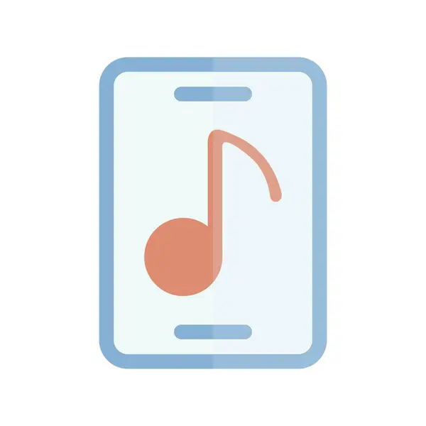 Aplicativo Música Flat Light Vector Icon Desig — Vetor de Stock
