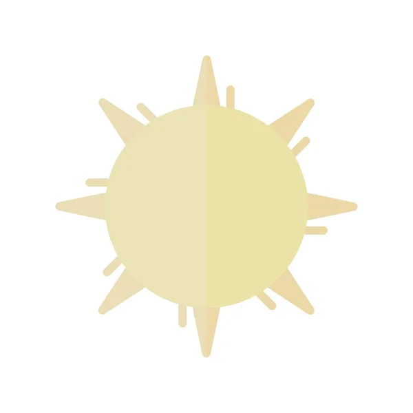 Ikon Vektor Ringan Matahari Rata Desig - Stok Vektor