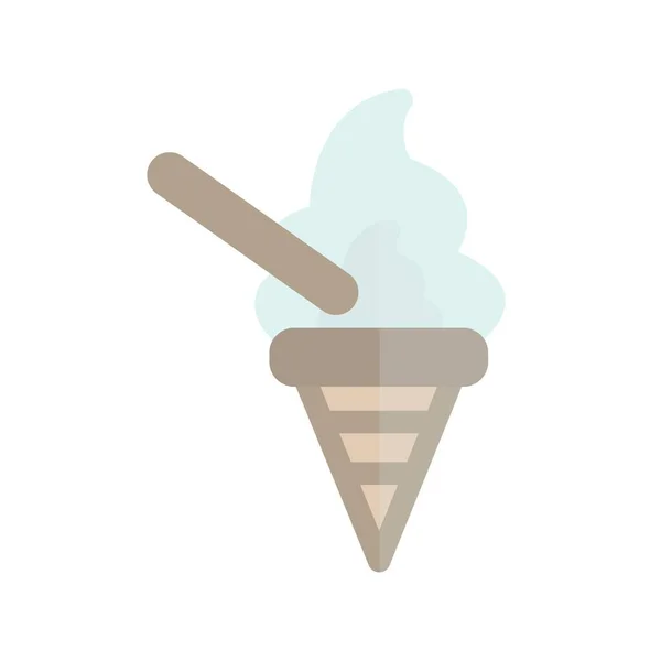 冰淇淋平坦光矢量设计 — 图库矢量图片