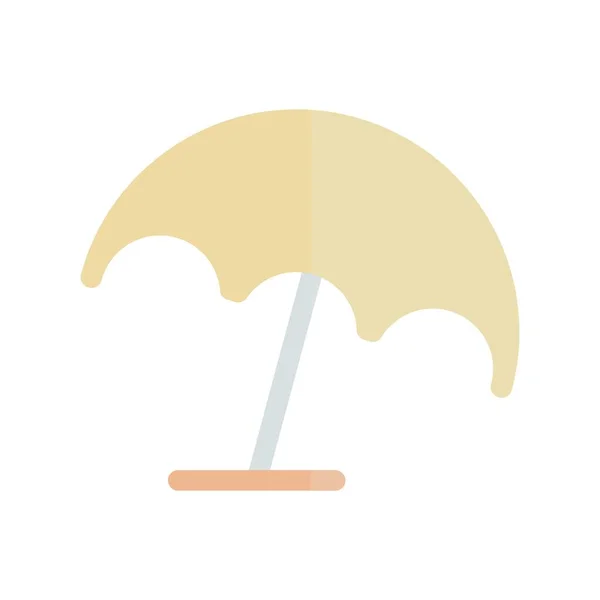Ομπρέλα Επίπεδη Φως Διάνυσμα Εικονίδιο Desig — Διανυσματικό Αρχείο