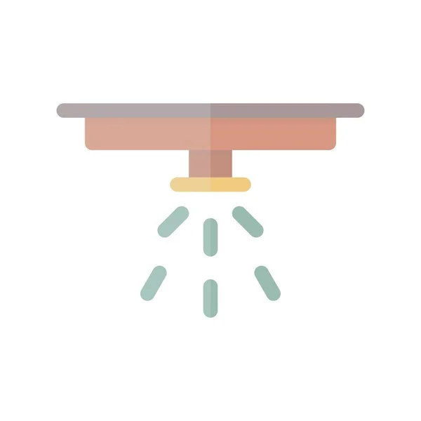 Sprinkler Flachlicht Vektor Icon Desig — Stockvektor