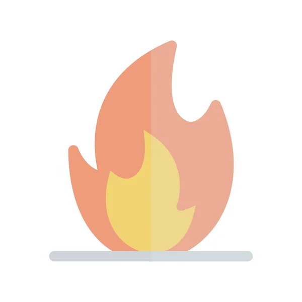 Projekt Ikony Wektora Światła Płaskiego Ognia — Wektor stockowy