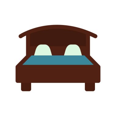 Yatak Düz Vektör Simgesi Tasarımı