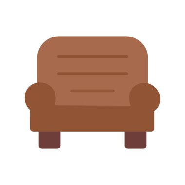 Kanepe Düz Vektör Simgesi Tasarımı