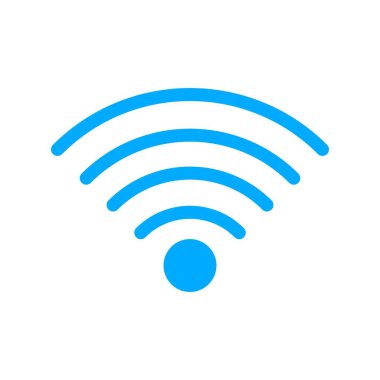 Wifi Düz Vektör Simgesi Tasarımı