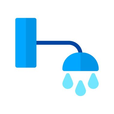 Düz Duş Vektörü Simgesi Tasarımı