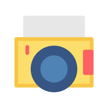 Vlog Düz Vektör Simgesi Tasarımı