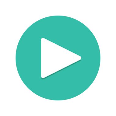 Düğme Düz Vektör Simgesi Tasarımı Çal