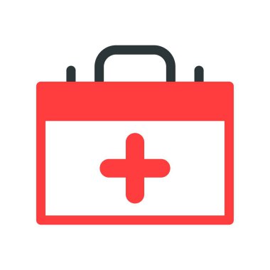 İlk Yardım Kit Düz Vektör Simgesi Tasarımı