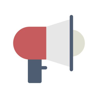 Megafon Düz Vektör Simgesi Tasarımı