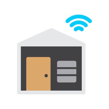 Depo Düz Vektör Simgesi Tasarımı