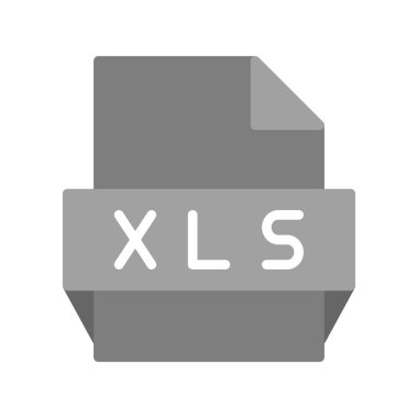 Xls Düz Vektör Simgesi Tasarımı