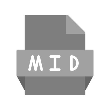 Orta Düz Vektör Simge Tasarımı