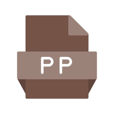 Pp Düz Vektör Simgesi Tasarımı