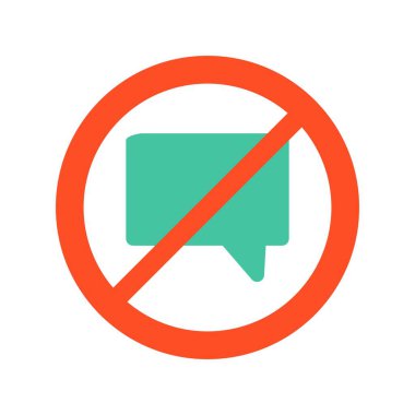 Konuşan Düz Vektör Simgesi Tasarımı Yok