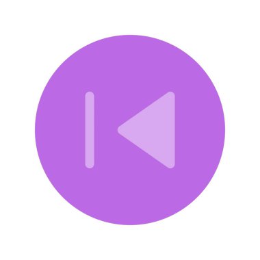 Geri Düz Vektör Simgesi Tasarımı