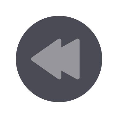 Geri Düz Vektör Simgesi Tasarımı