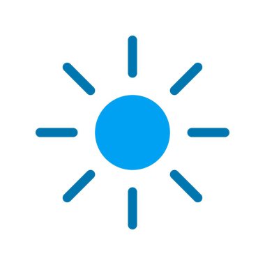 Parlaklık Düz Vektör Simgesi Tasarımı