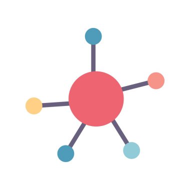 Bağlantı Düz Vektör Simgesi Tasarımı