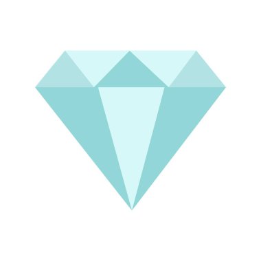 Elmas Düz Vektör Simgesi Tasarımı