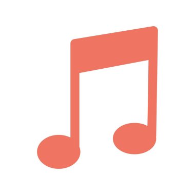 Müzik Düz Vektörü Simgesi Tasarımı
