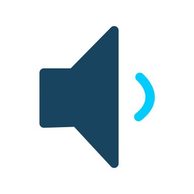 Ses Düzeyi Düşük Düz Vektör Simgesi Tasarımı