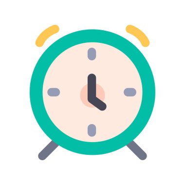 Alarm Düz Vektör Simgesi Tasarımı