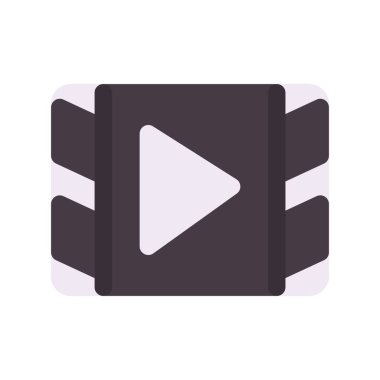 Film Glyph Vektör Simgesi Tasarımı