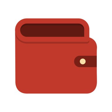 Cüzdan Düz Vektör Simgesi Tasarımı