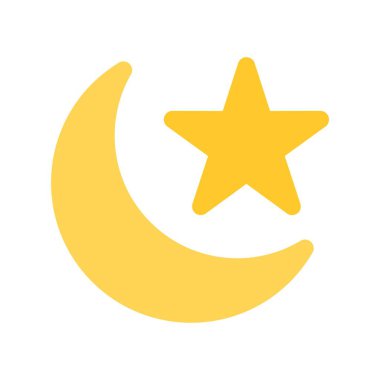 Ay Düz Vektör Simgesi Tasarımı