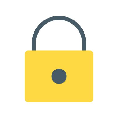 Düz Vektör Simgesi Tasarımı Kilitle