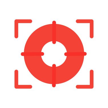 Hedef Düz Vektör Simgesi Tasarımı