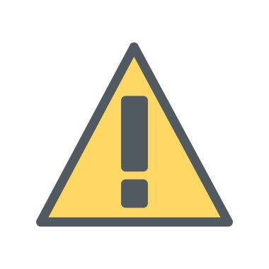 Düz Vektör Simgesi Tasarımı Uyarı