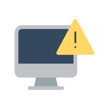 Düz Vektör Simgesi Tasarımı Uyarı