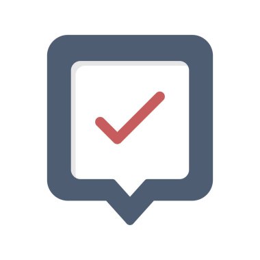 Kabul Edilmiş Düz Vektör Simgesi Tasarımı