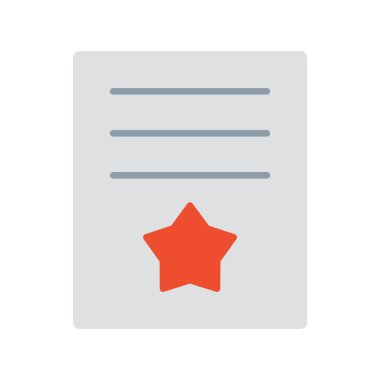 Akreditasyon Düz Vektör Simgesi Tasarımı