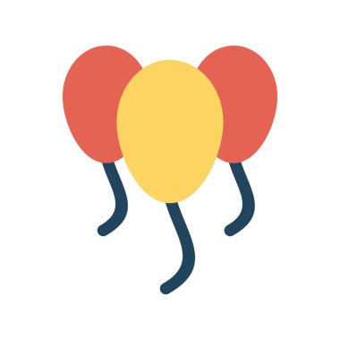 Balon Düz Vektör Simgesi Tasarımı