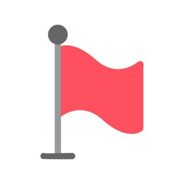 Bayrak Düz Vektör Simgesi Tasarımı