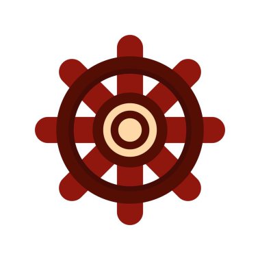  Tekerlek Düz Vektör Simgesi Tasarımı