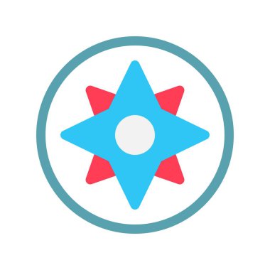 Navigasyon Düz Vektör Simgesi Tasarımı