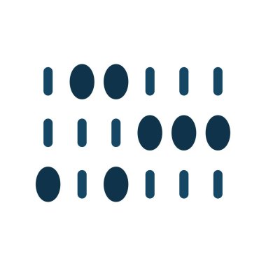 İkili Kod Düz Vektör Simgesi Tasarımı