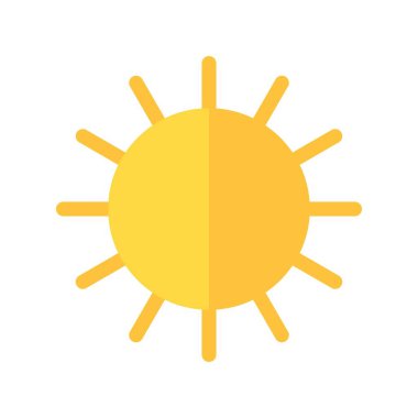 Parlaklık Düz Vektör Simgesi Tasarımı