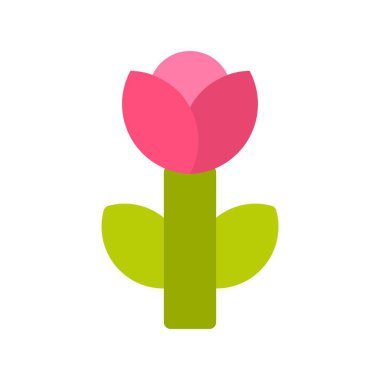 Çiçek Düz Vektör Simgesi Tasarımı