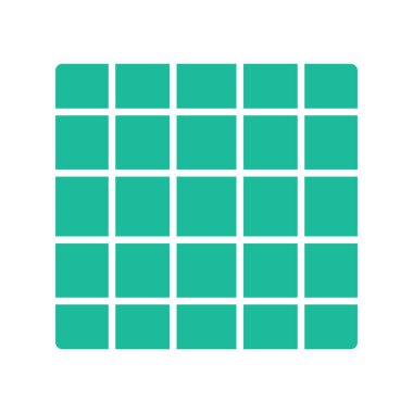  Izgara Düz Vektör Simgesi Tasarımı