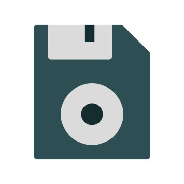 Disket Düz Vektör Simgesi Tasarımı