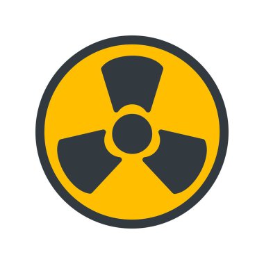 Radyasyon Düz Vektör Simgesi Tasarımı
