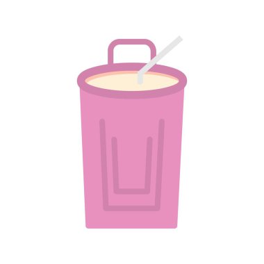 Kahveleri Götür Cam Düz Vektör Simgesi Tasarımı