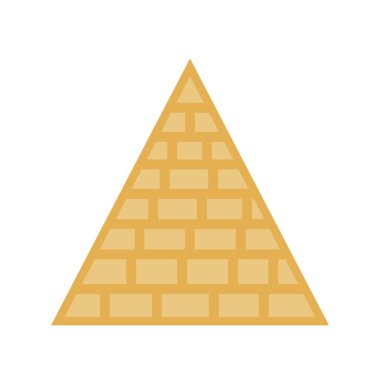 Piramit Düz Vektör Simgesi Tasarımı