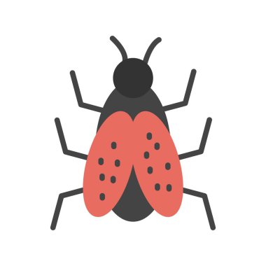 Böcek Düz Vektör Simgesi Tasarımı